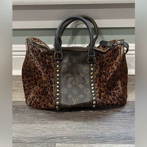 Upcycled LV leopard bag